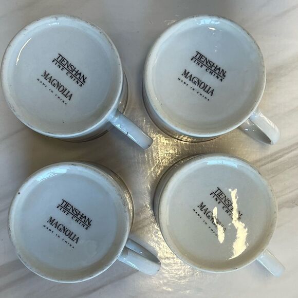 TIENSHAN | Magnolia Fine China Floral Mugs Set of 4 - Picture 4 of 7